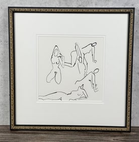 Patricia Forsberg Nude Pen and Ink Drawing