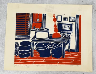 John Murphy Household Trivia Woodblock Print