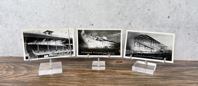 Missoula Montana Fairgrounds Fire RPPC Postcards