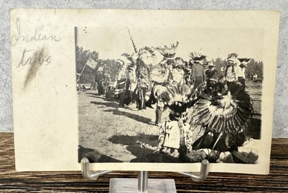 Indian Pow Wow RPPC Postcard