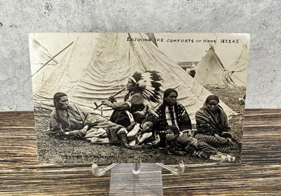 Indians Enjoying the Comforts of Home Postcard