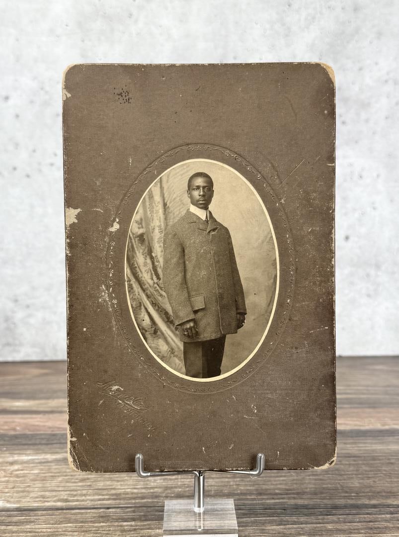 Identified African American Man Cabinet Photo: 6" by 9"