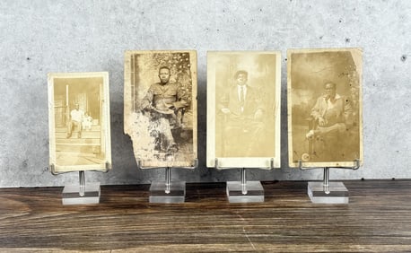 African American Men RPPC Postcards