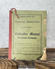 1911 Official Directory Callender Mutual Telephone