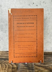 1912 Dodge Center Telephone Exchange Directory