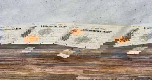 Montana Territory Hershfield Gold Coin Checks