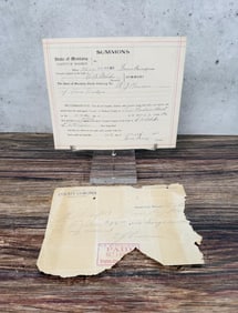 Montana Coroners Summons to View Dead Body 1915