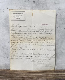Virginia City Montana Brewery Letter