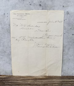 Glendale Montana Territory Ghost Town Letter