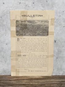 Butte City Montana Territory Political Broadside