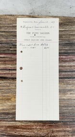 Virginia City Montana Pony Saloon Billhead