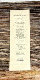 Montana Territory Republican Political Ticket