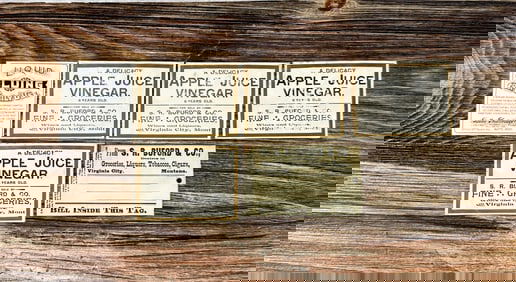 Virginia City Montana Bottle Labels