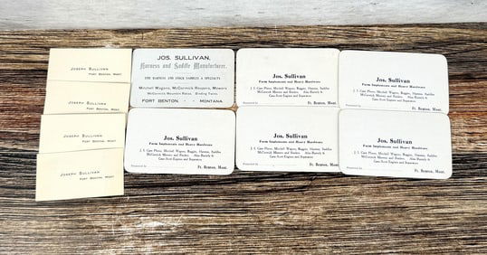 Joseph Sullivan Fort Benton Montana Business Cards