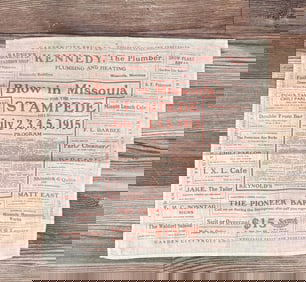Montana Stampede 1915 Adverting Handkerchief