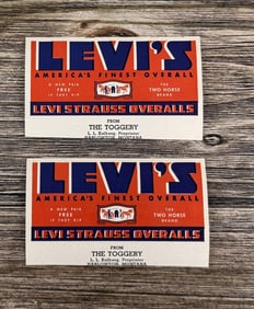 Levis Big E Denim Overalls Montana Labels