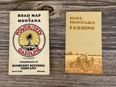 Powerized Gasoline Road Map of Montana