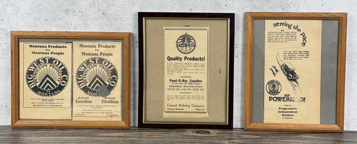 Collection of Montana Oil Gasoline Newspaper Ads