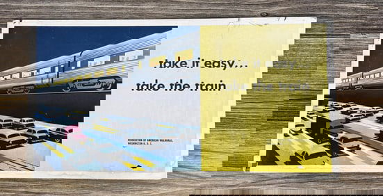 Take it Easy Take the Train Railroad Poster