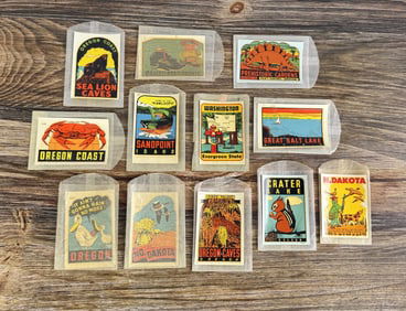 Collection of 1950s Window Travel Luggage Decals