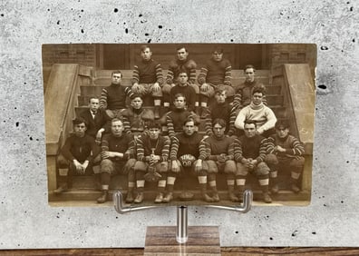 1908 YMCA Football RPPC Real Photo Postcard