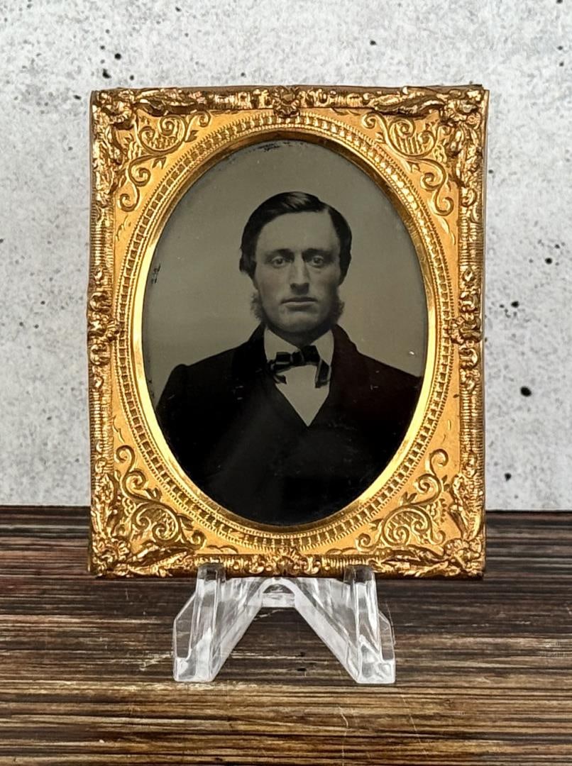 Eastman Ambrotype Gallery Photo: 2" by 2 1/2" in frame.