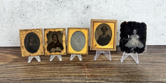 Collection of Antique Ambrotype Photos