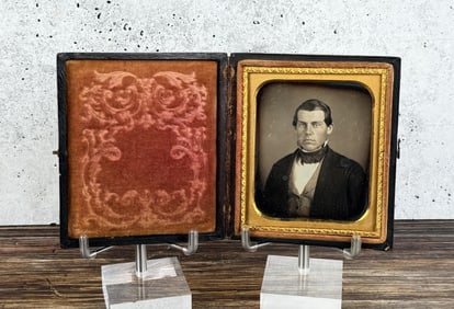 Antique Daguerreotype Photo Stately Gentleman
