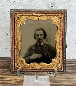 Named Kansas Land Farm Baron Tintype Photo