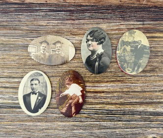 Collection of Celluloid Photo Pocket Mirrors