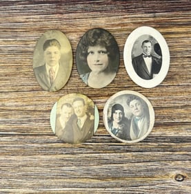 Collection of Celluloid Photo Pocket Mirrors
