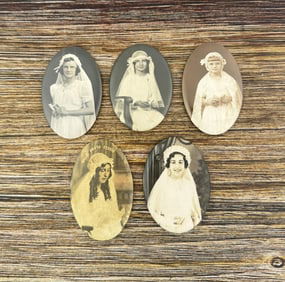 Collection of Celluloid Photo Pocket Mirrors
