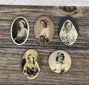 Collection of Celluloid Photo Pocket Mirrors