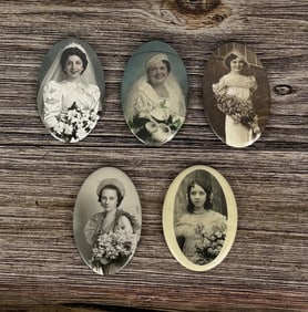 Collection of Celluloid Photo Pocket Mirrors