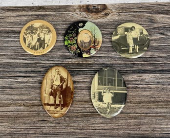 Collection of Celluloid Photo Pocket Mirrors