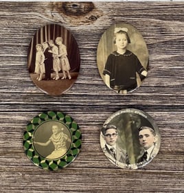 Collection of Celluloid Photo Pocket Mirrors