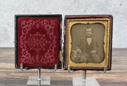 Antique Daguerreotype Photo Fancy Bowtie