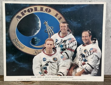 NASA Apollo 14 Edgar Mitchell Signed Photo