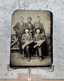 Antique Tintype Photo of Cowboys Teamsters