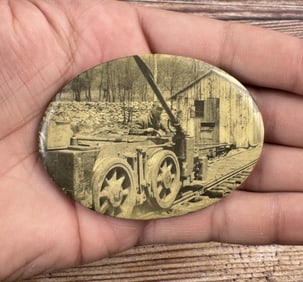 Coal Mine Mining Locomotive Pocket Mirror