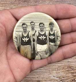 Track Field Team Celluloid Pocket Mirror