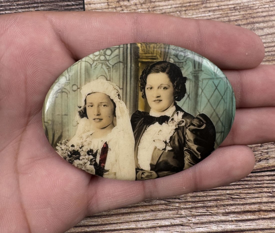 Lesbian Couple Marriage Celluloid Pocket Mirror (1 of 3)
