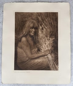 Edward Curtis Hipah With Arrow-Brush Maricopa