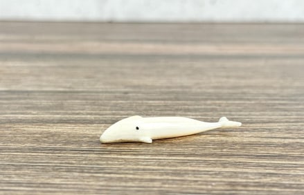 Alaskan Inuit Eskimo Carved Bowhead Whale