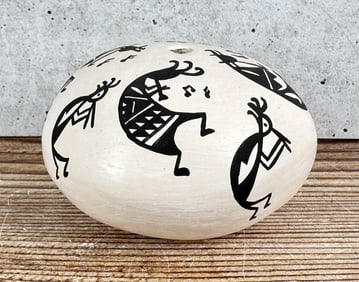 N Garcia Acoma Pueblo Kokopelli Pot