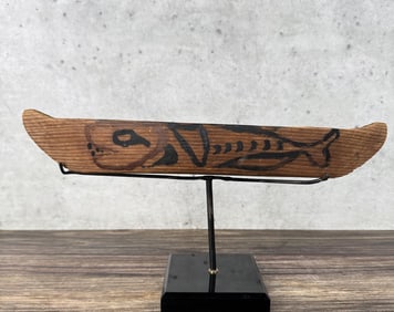 Northwest Coast Haida Indian Carved Canoe