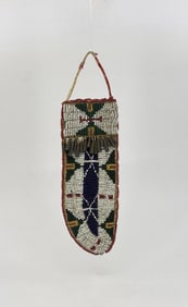Sioux Native American Indian Beaded Knife Sheath