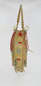 Santee Sioux Indian Quilled Neck Dag Knife Sheath