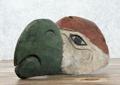 Carved Bird Eagle Effigy Mask