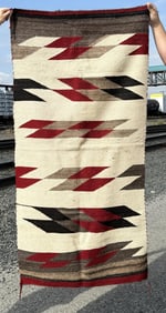 Navajo Indian Ganado Double Saddle Blanket Rug